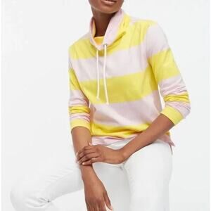 J. Crew Pastel Rugby Pullover Top Pink Yellow